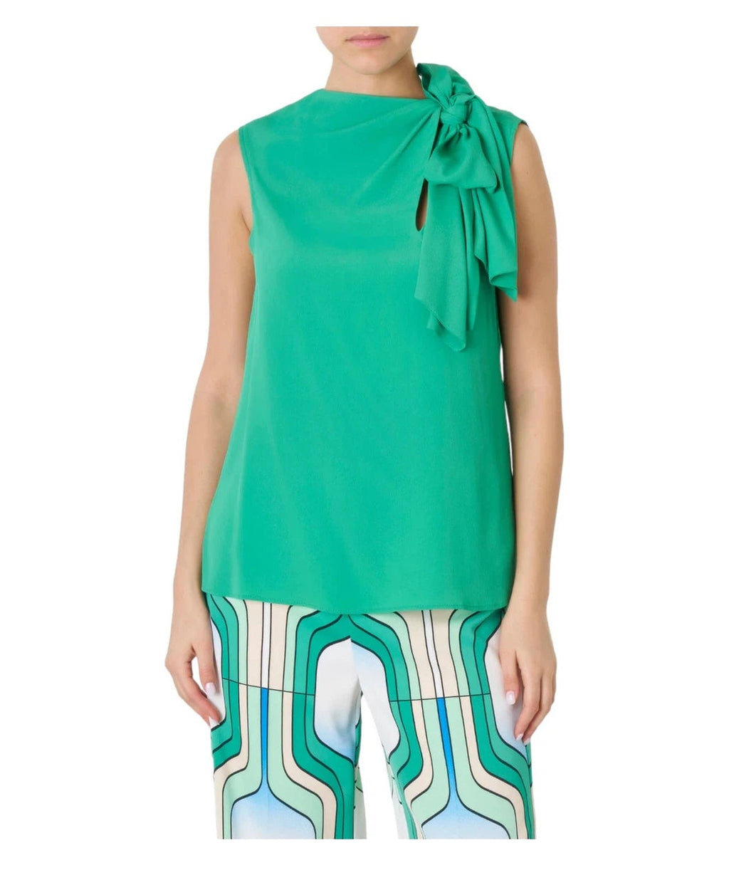 Top Divo con Fiocco in Crêpe Misto Seta-Top-Marella-Vittorio Citro Boutique