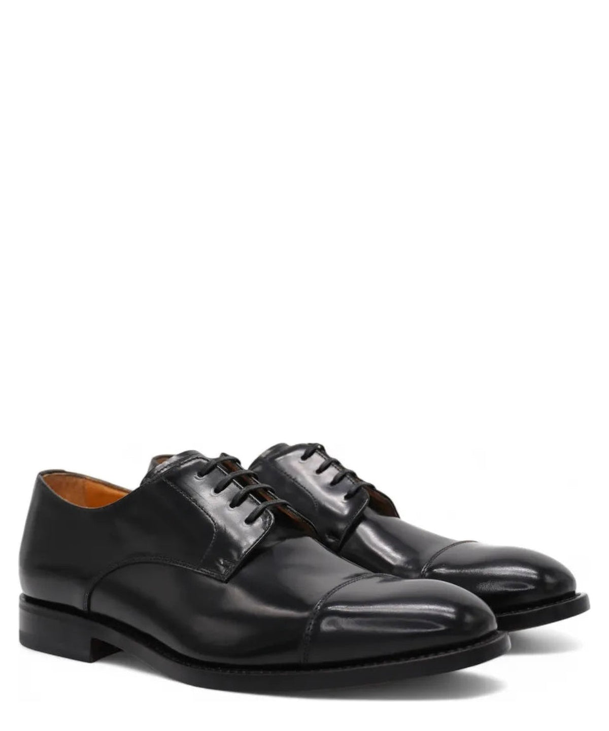 Scarpe Derby in Pelle Antik Nero-Graziano Salvatelli-Stringate-Vittorio Citro Boutique