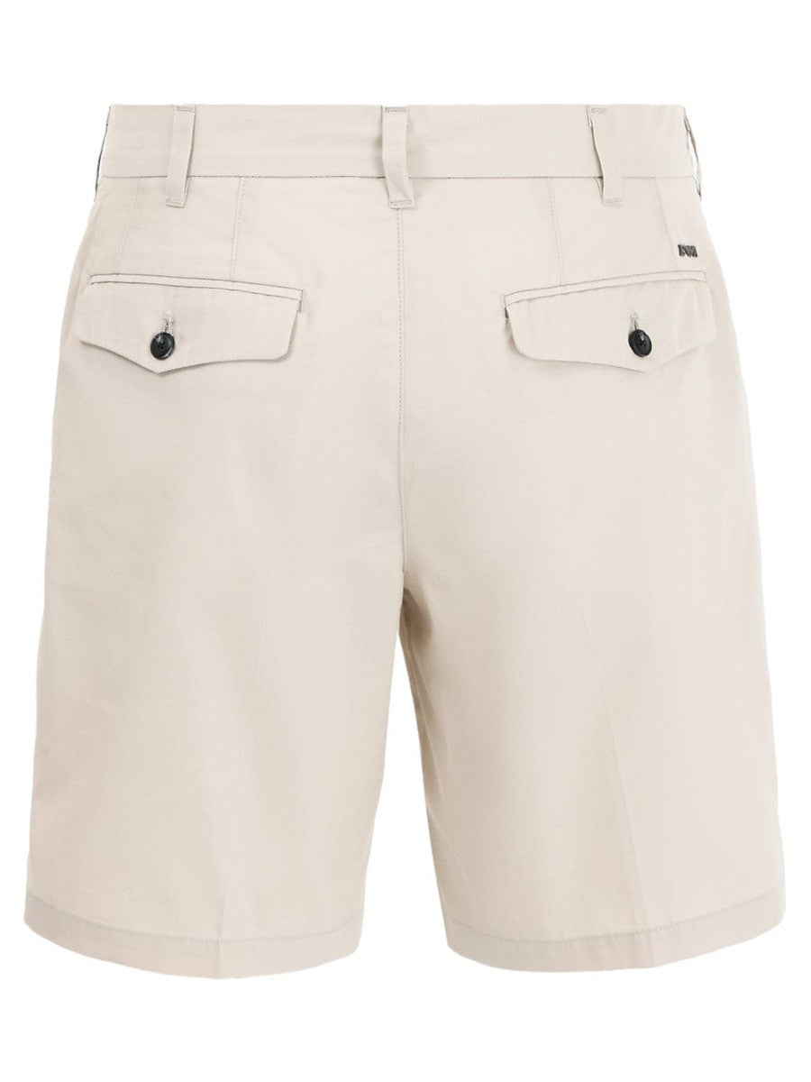 Bermuda chino in twill con pinces e piega-Emporio Armani-Pantaloni-Vittorio Citro Boutique