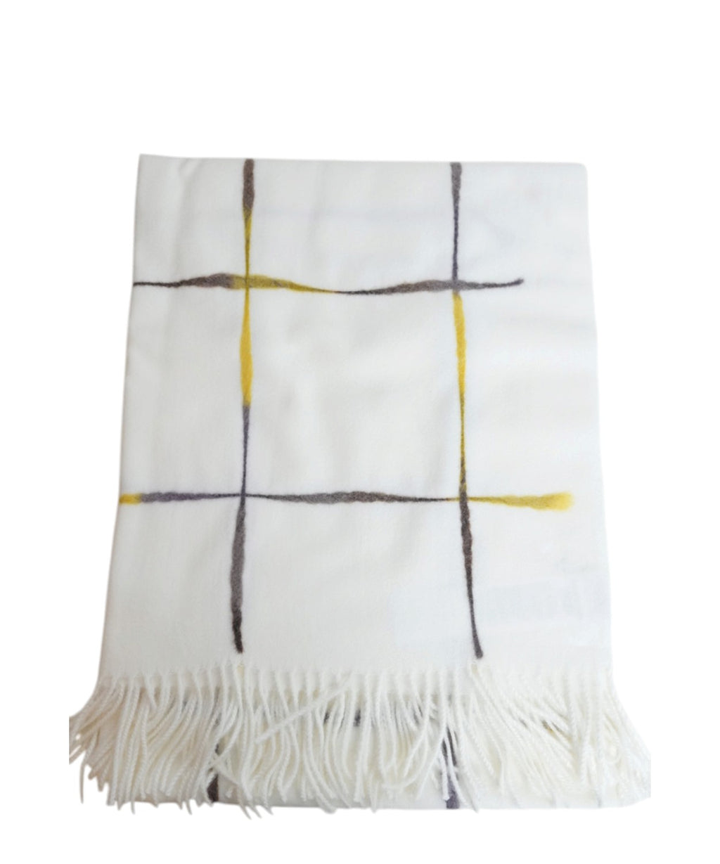 Viscose Blend Stole with Geometric Embroidery