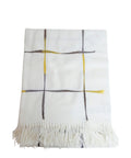 Viscose Blend Stole with Geometric Embroidery