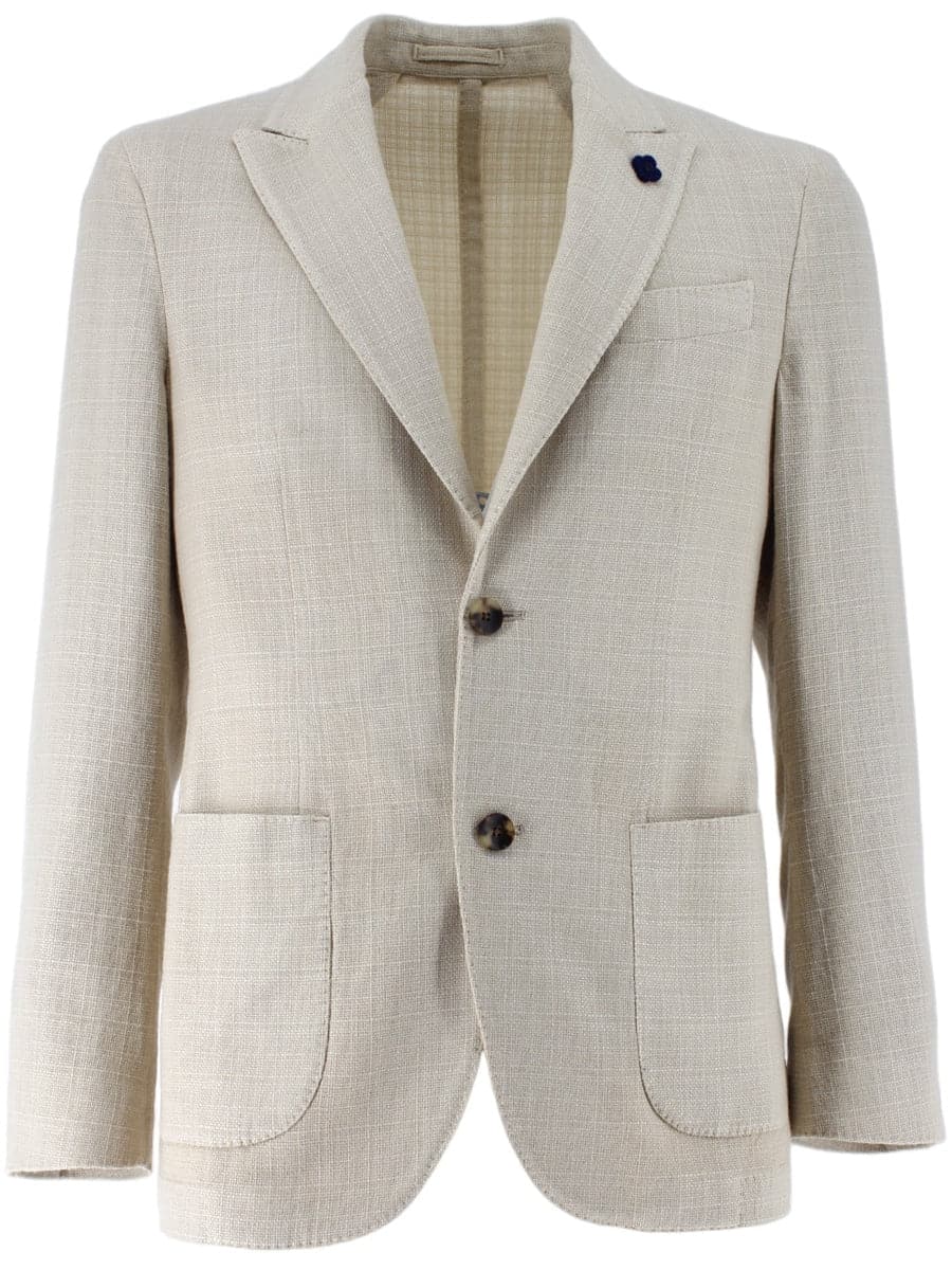 Giacca Lana e seta petto a lancia-Giacche-Lardini-Vittorio Citro Boutique