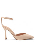 Décolleté in Nappa Crema con Cinturino alla Caviglia-Scarpe con tacco-NINALILOU-Vittorio Citro Boutique