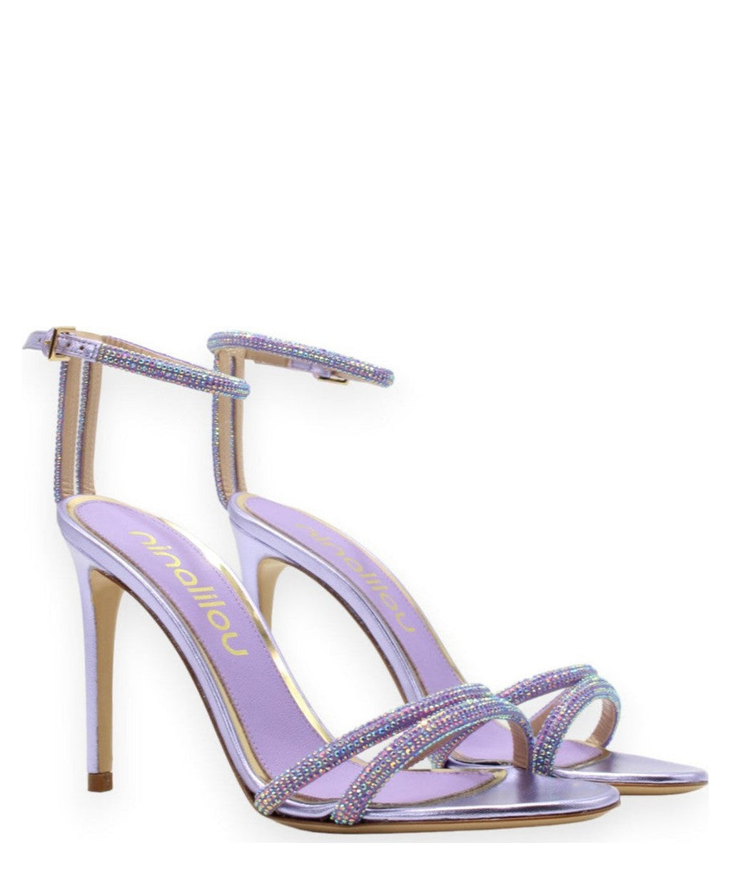 Sandalo Lady con Cinturino e Strass-NINALILOU-Sandali-Vittorio Citro Boutique