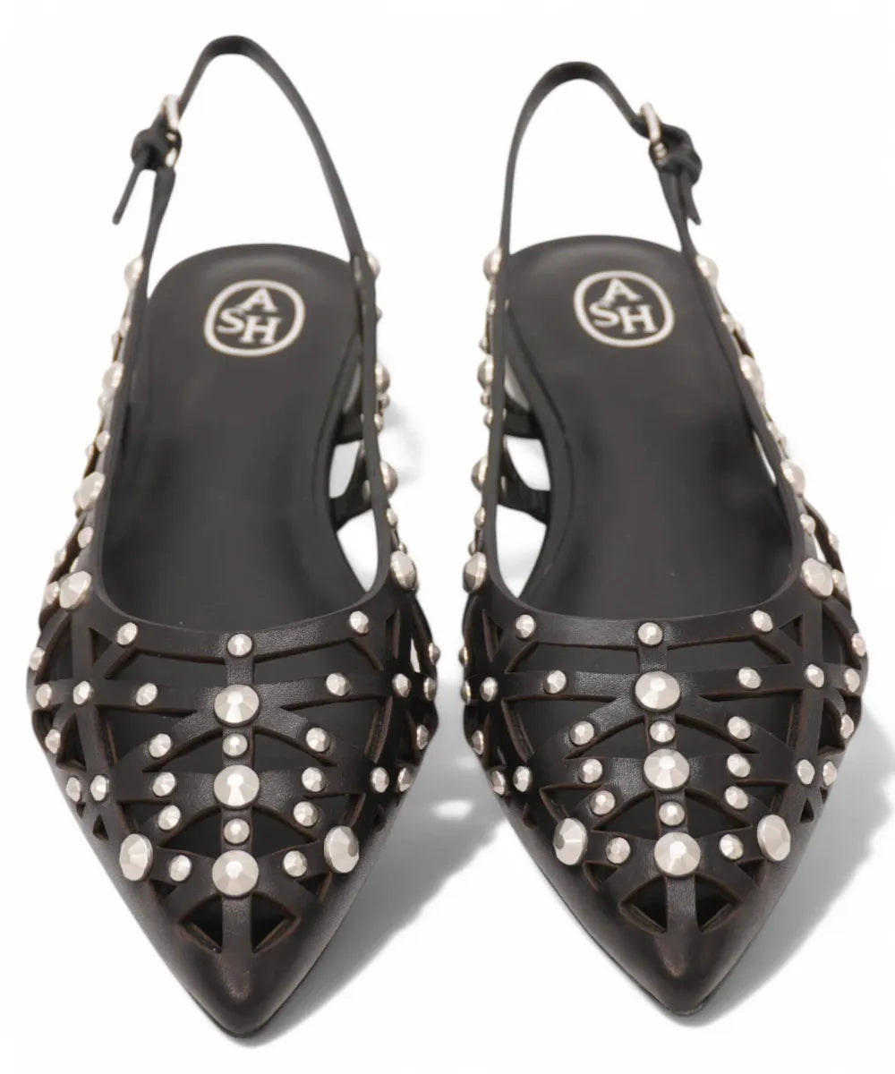 Bazaar Ballerine Slingback in Pelle con Borchie-ASH-Ballerine-Vittorio Citro Boutique