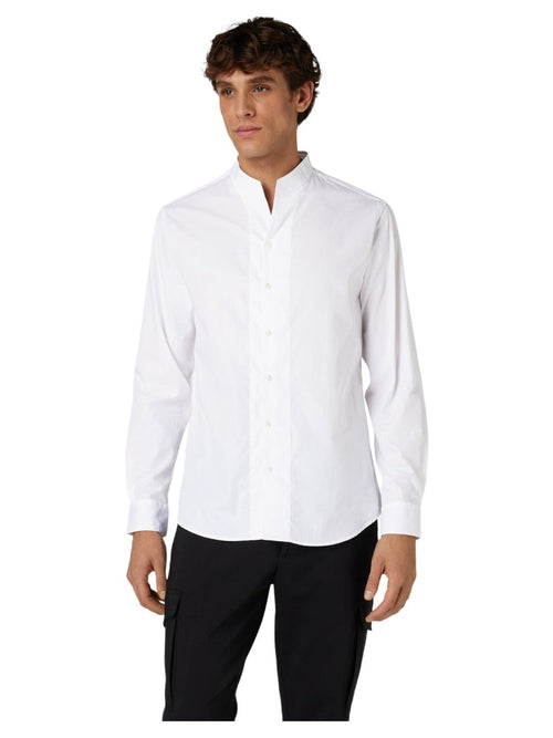 Camicia Emporio Armani Uomo Colletto Rialzato Puro Cotone