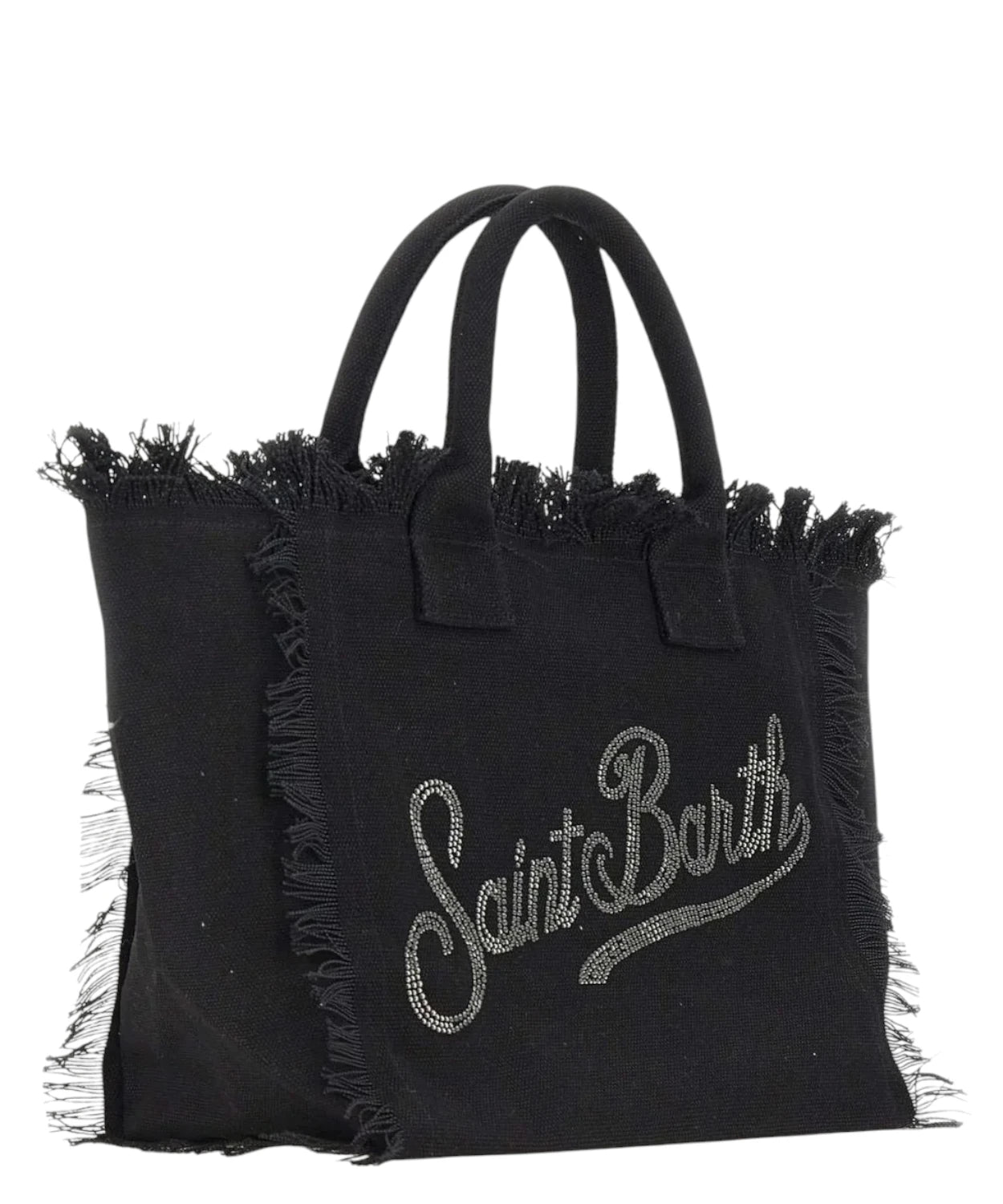 MC2 Saint Barth Vanity Bag in Canvas with Logo and Rhinestones