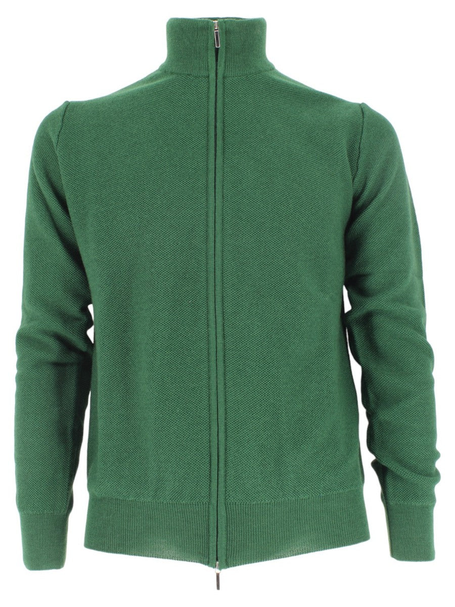 Giacca in Lana Extrafine con Zip-A-B-KOST-Maglieria-Vittorio Citro Boutique