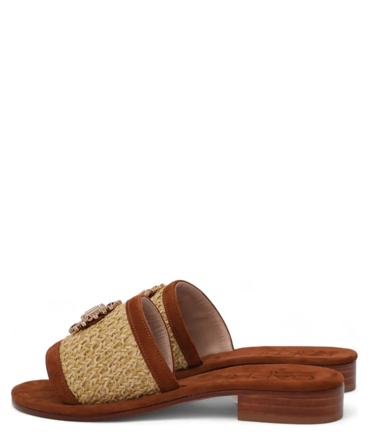 Pantofolina Caprese in Raffia Intrecciata-Capri Vittorio Citro-Ciabatte-Vittorio Citro Boutique