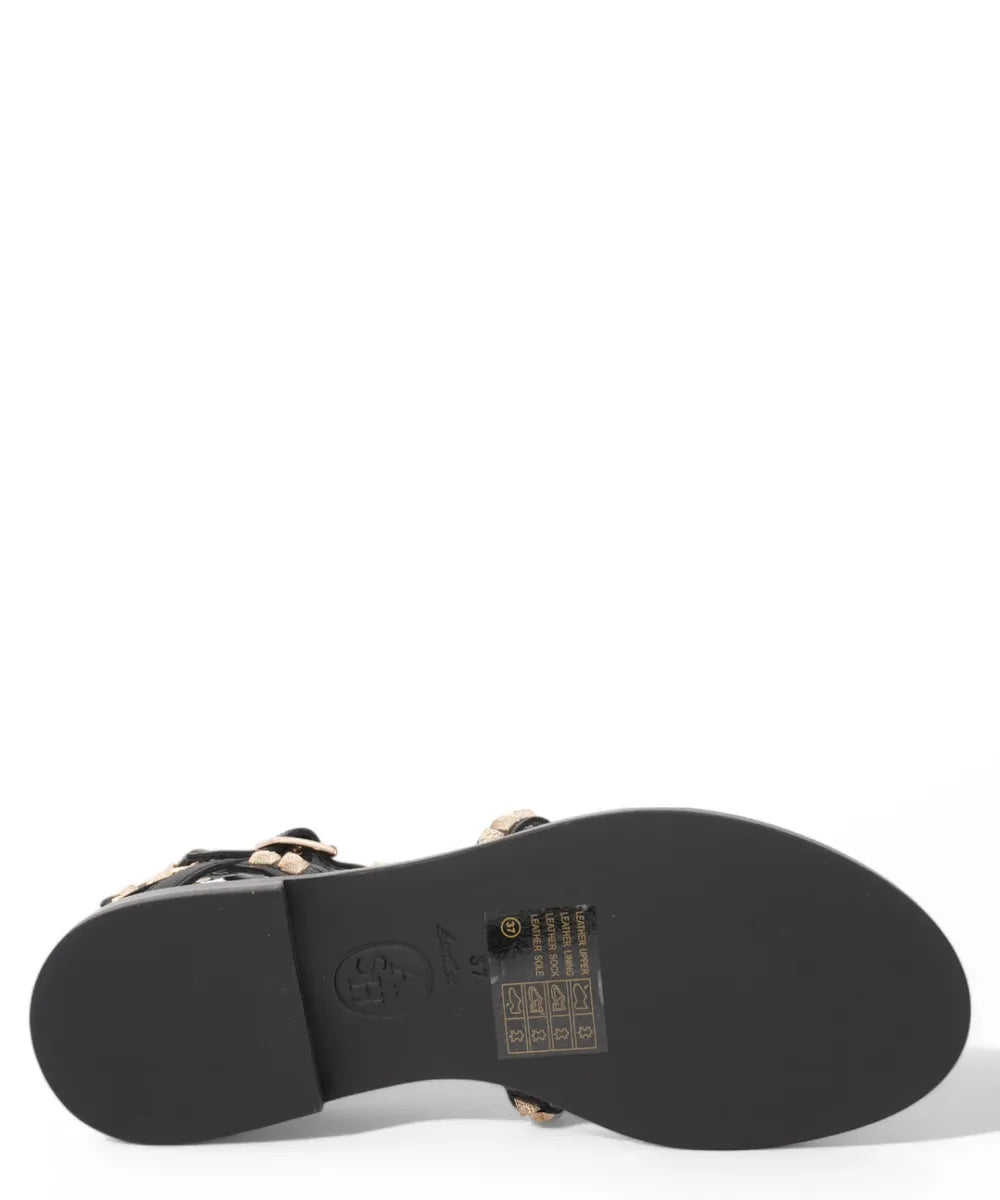 Sandali Precious Bis in Pelle con Borchie e Doppia Fibbia-ASH-Sandali-Vittorio Citro Boutique