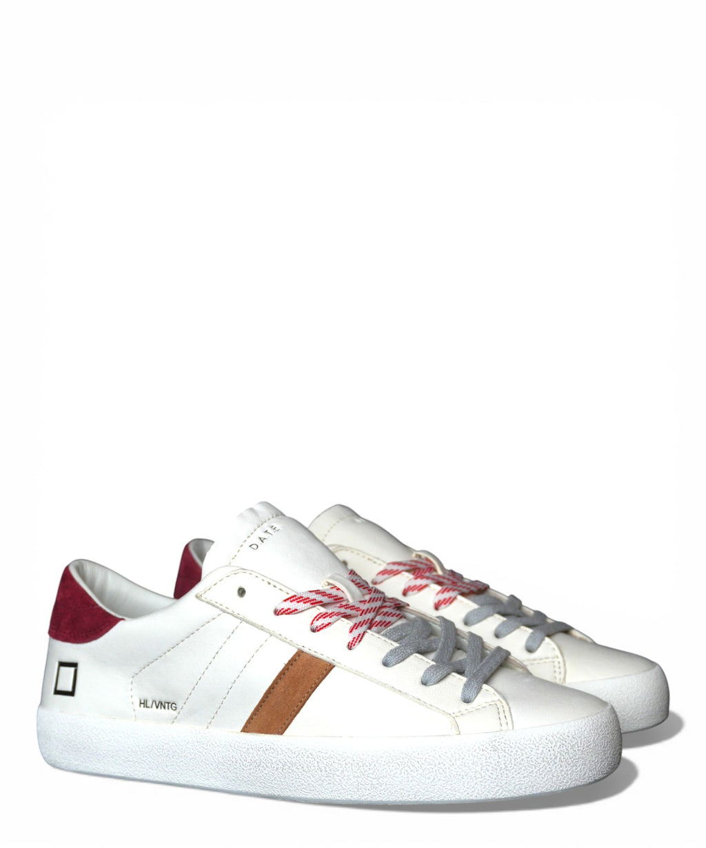 Sneakersy D.A.T.E. Hill Low Vintage Calf Ivory/Red