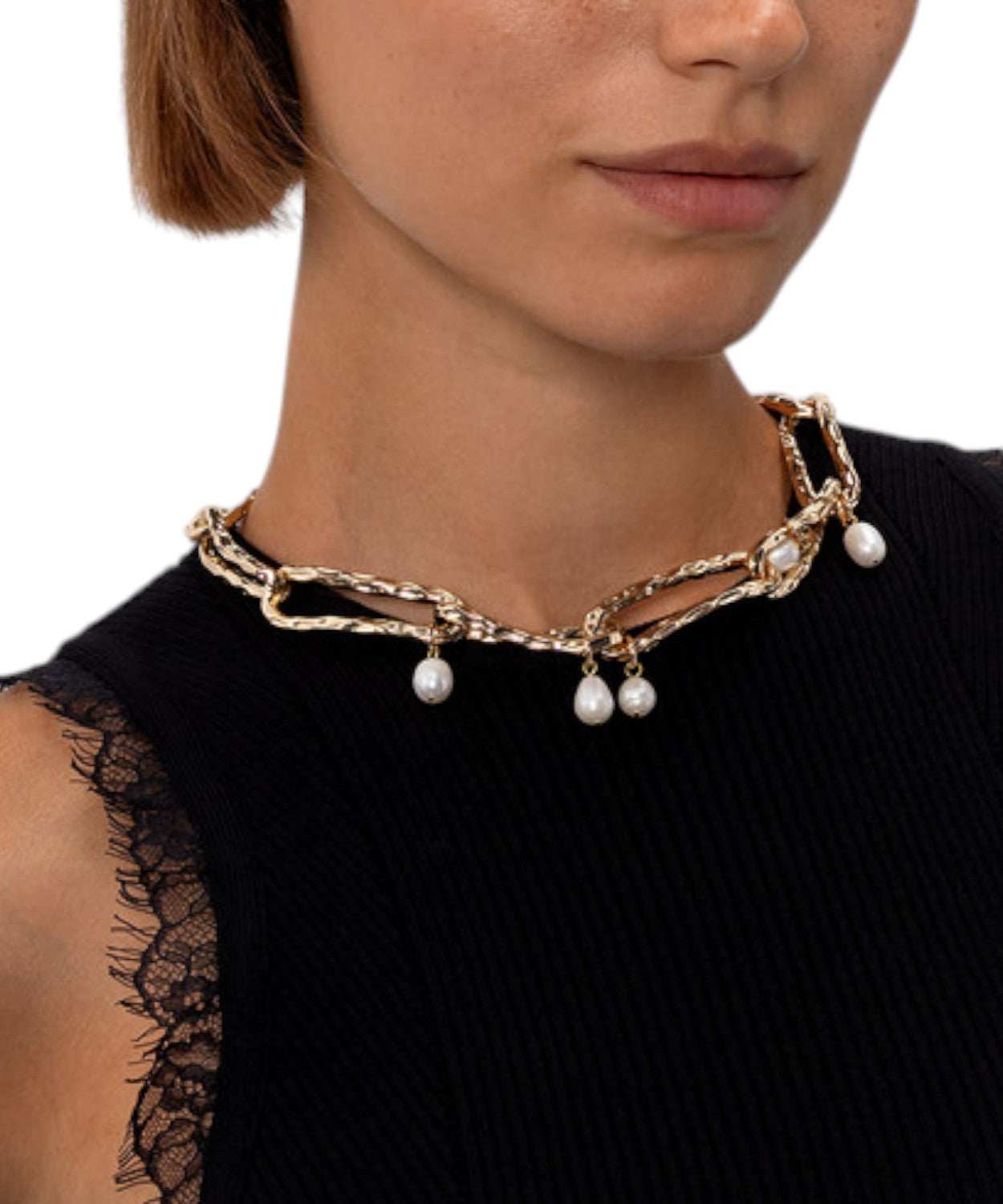 Choker Donna Elegante Catena con Perle Twinset
