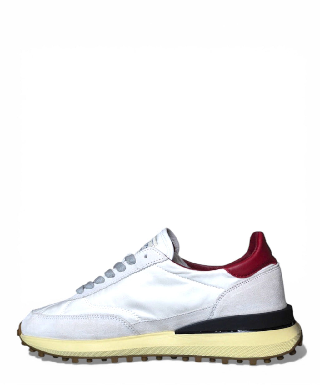 D.A.T.E. Athleta Nylon White-Bordeaux Sneakers