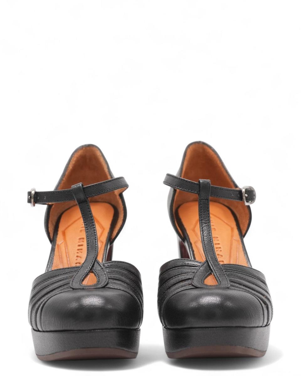 Yaisu in Pelle Nera-CHIE MIHARA-Scarpe con tacco-Vittorio Citro Boutique