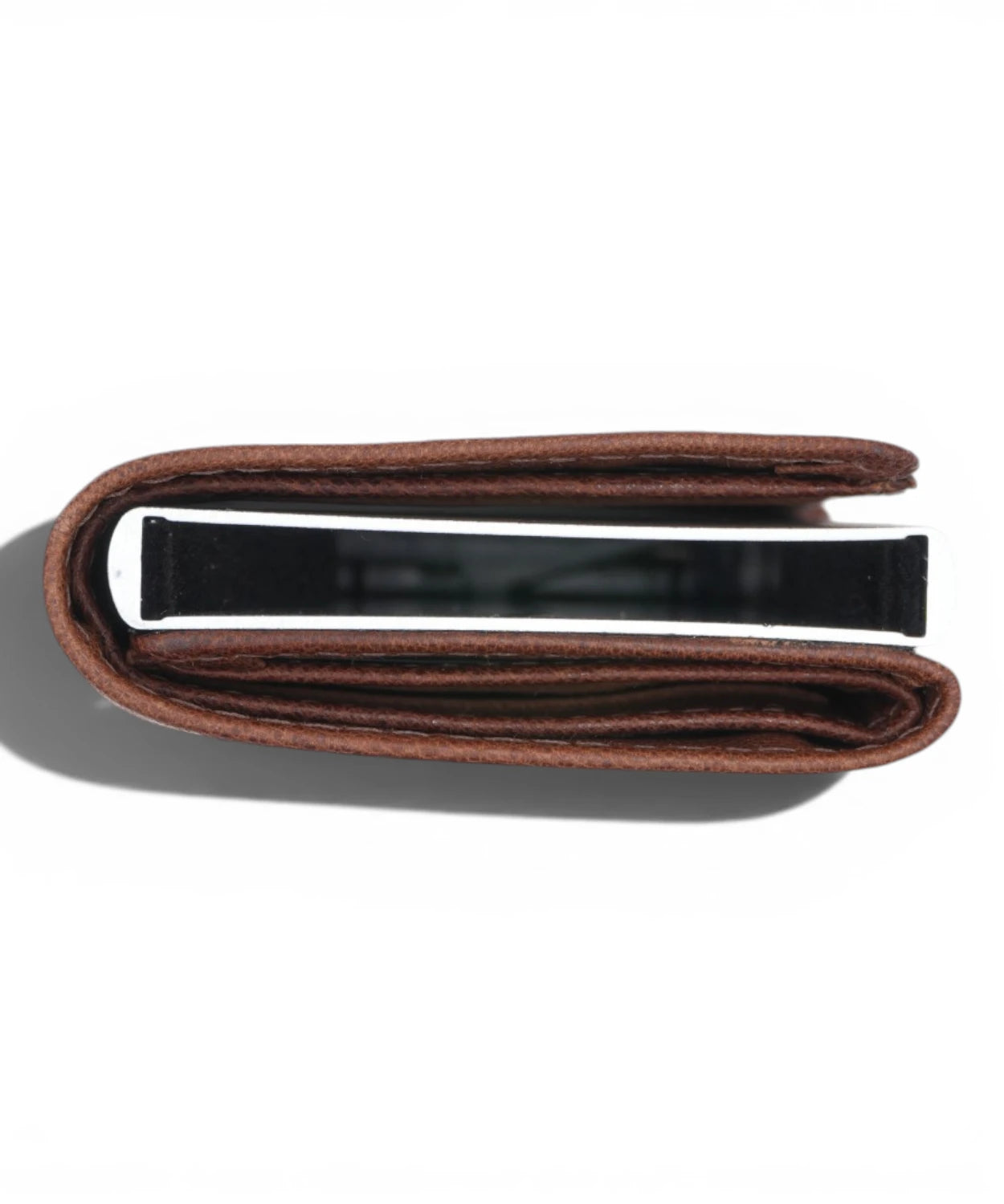 Portafoglio in Vera Pelle Marrone con Protezione RFID
