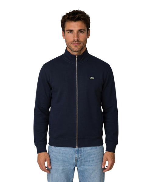 Sweatshirt Lacoste com fecho de correr e bolsos frontais