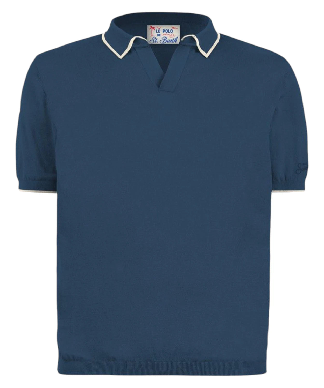 Polo Sloan cotone high twist con profili a contrasto