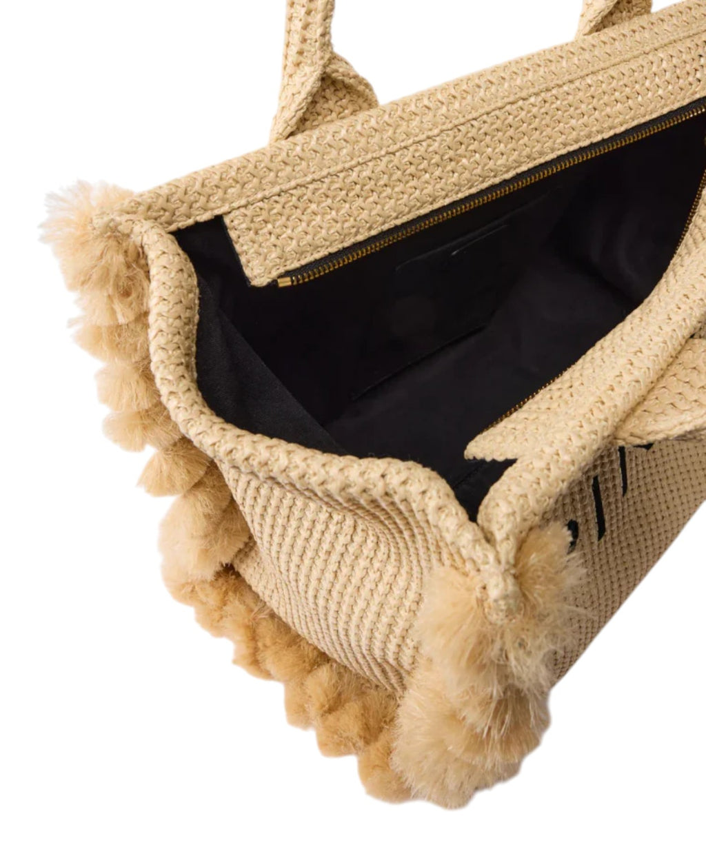 Nákupní taška PINKO Beach z pletené rafie