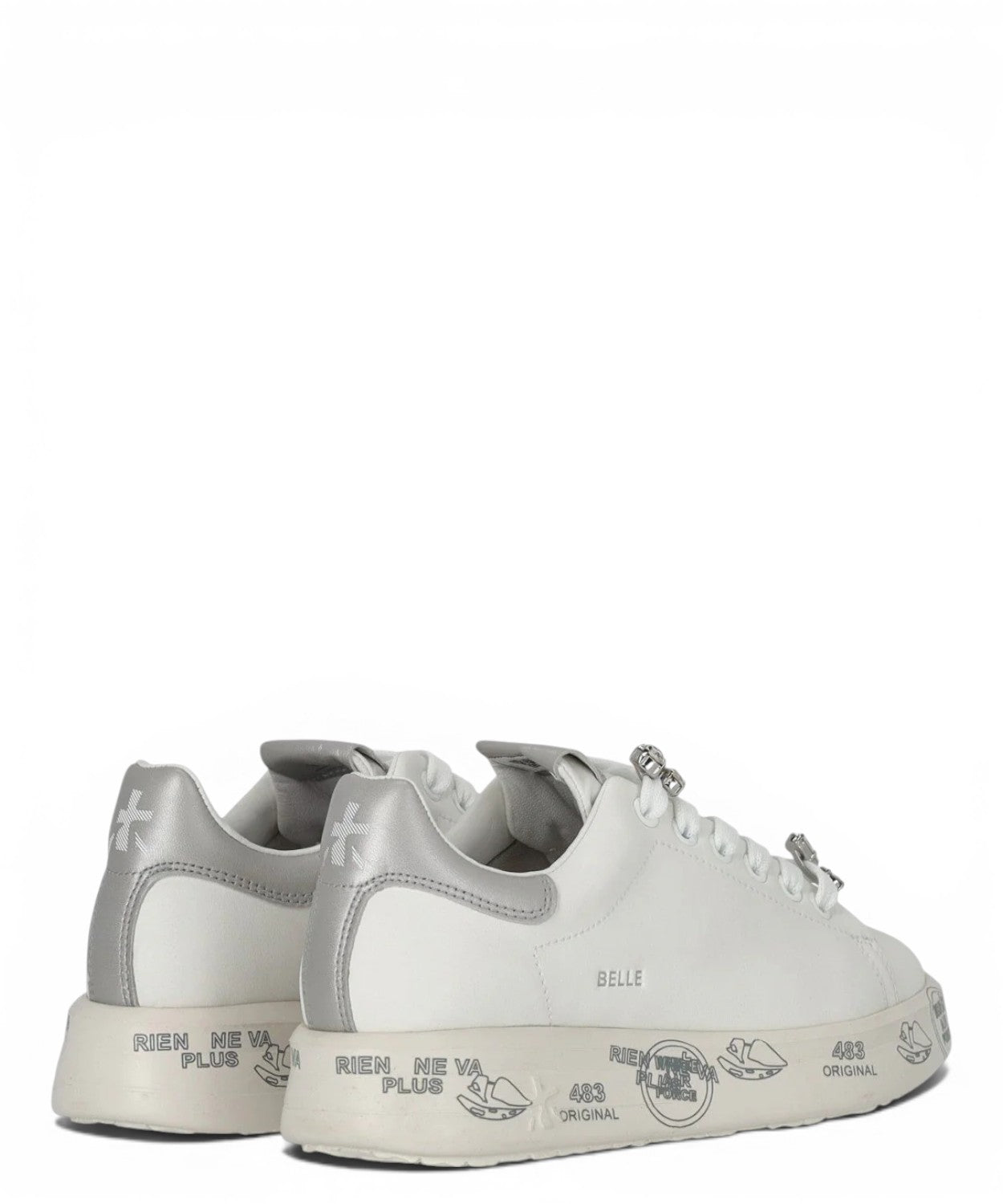 Sneaker Premiata Belle 7447K aus Leder mit Strasssteinbesatz