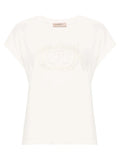T-Shirt con Logo Oval T Ricamato-Marella-T-shirt-Vittorio Citro Boutique