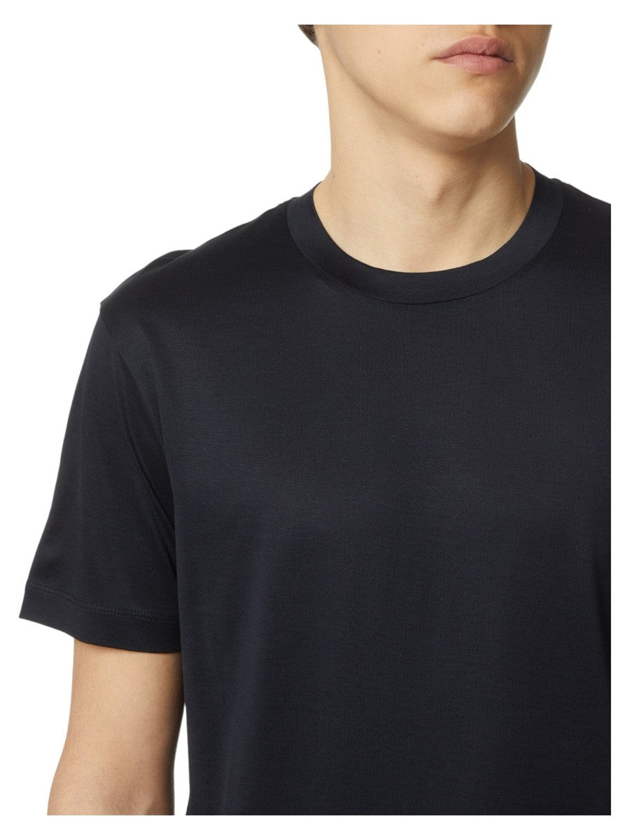 T-shirt in Lyocell e Cotone con Logo-Emporio Armani-T-shirt-Vittorio Citro Boutique