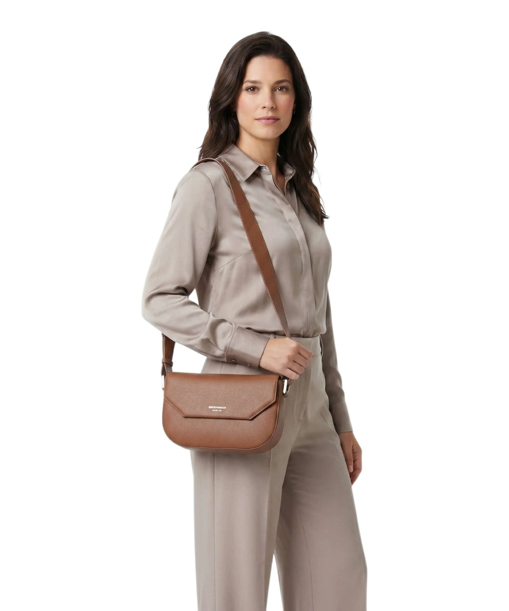 Borsa Emporio Armani 1981 Spalla in Pelle Granata