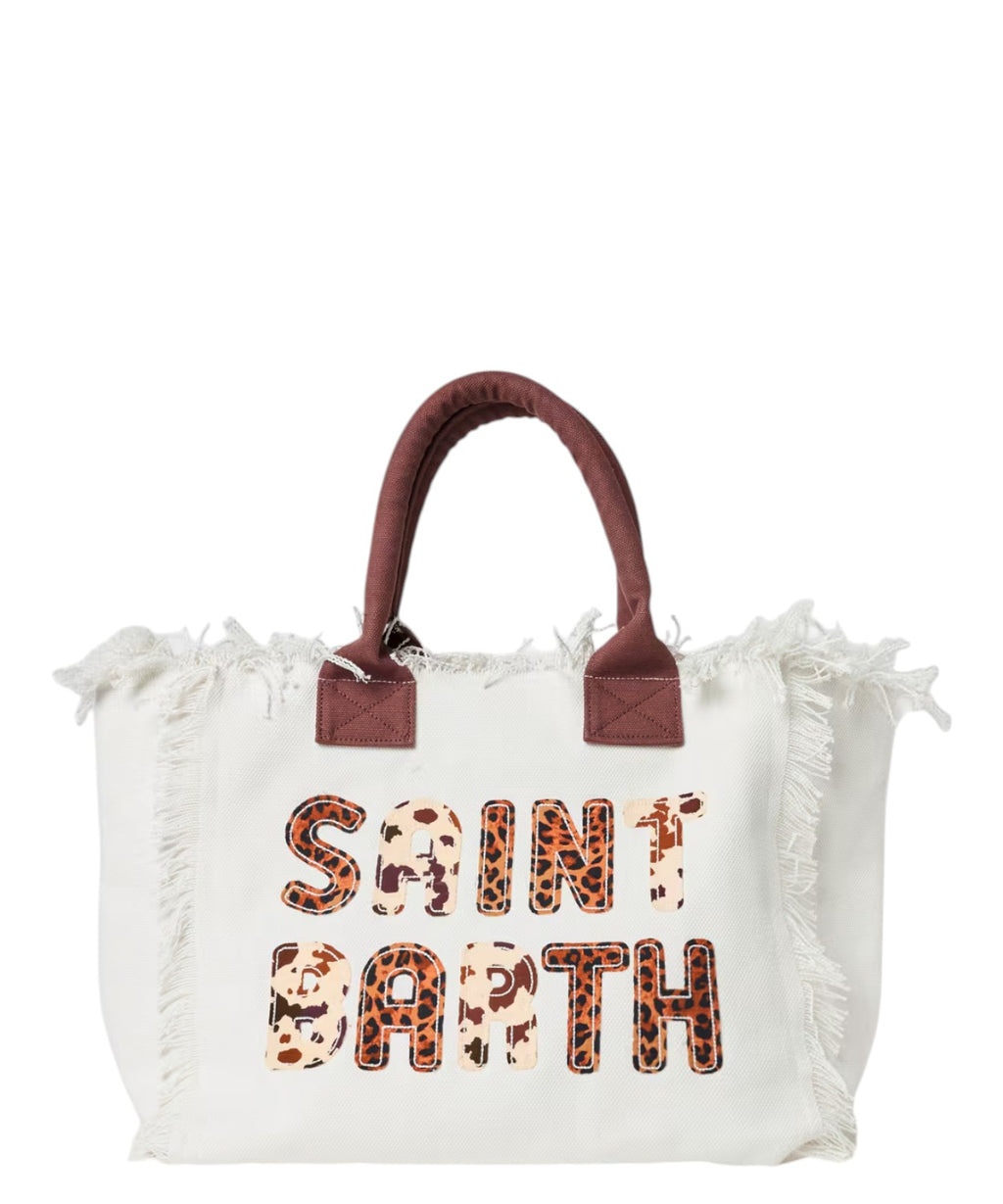Bolso Vanity MC2 Saint Barth con parche animal print
