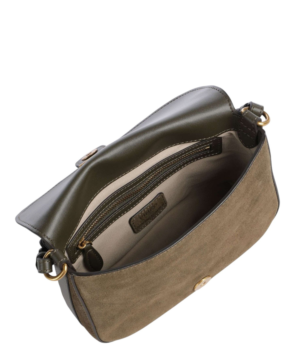 Dámská kabelka Pinko Mini Love Bag Satchel ze semiše