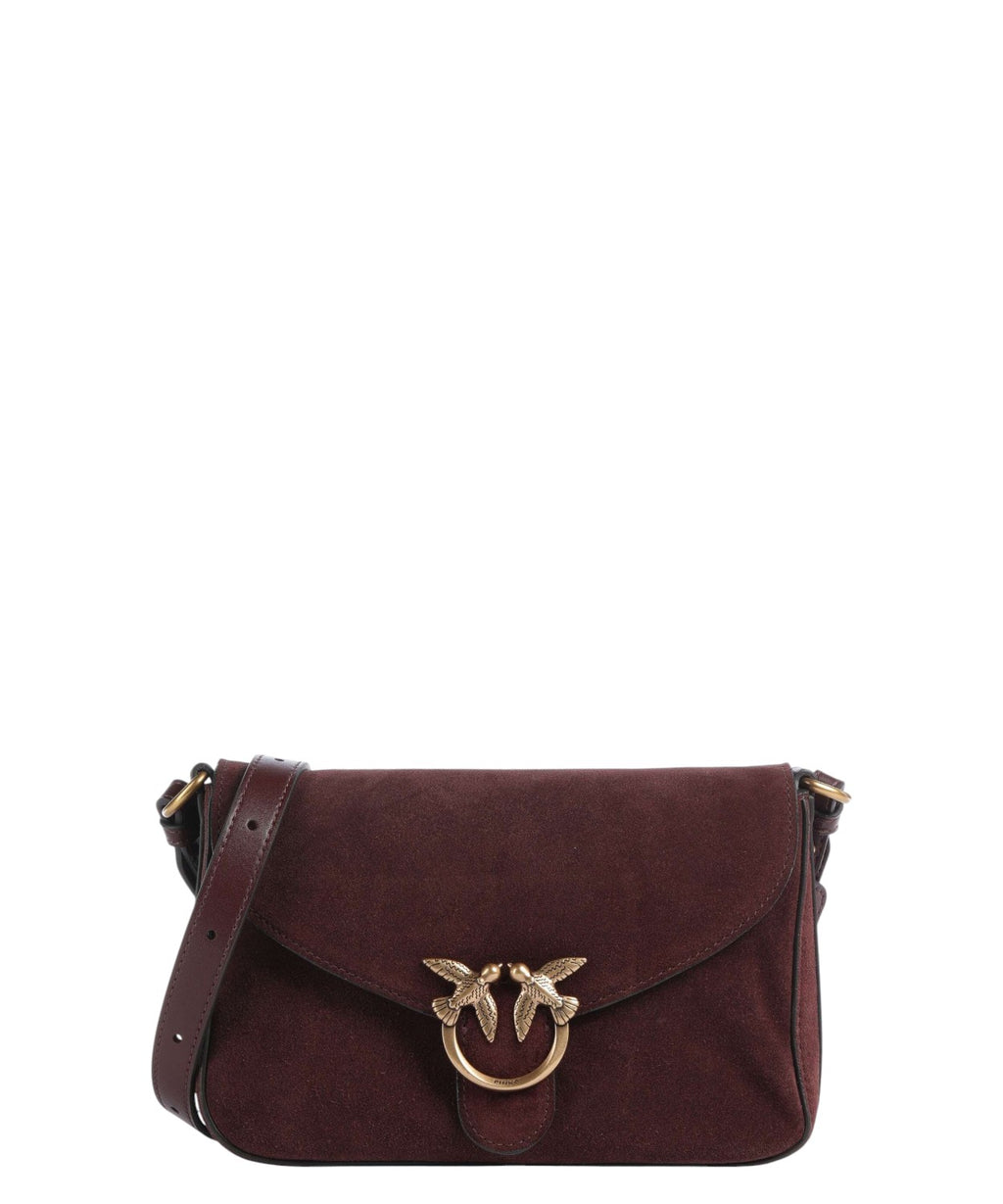 Moteriška Pinko Mini Love Bag Satchel rankinė iš zomšos