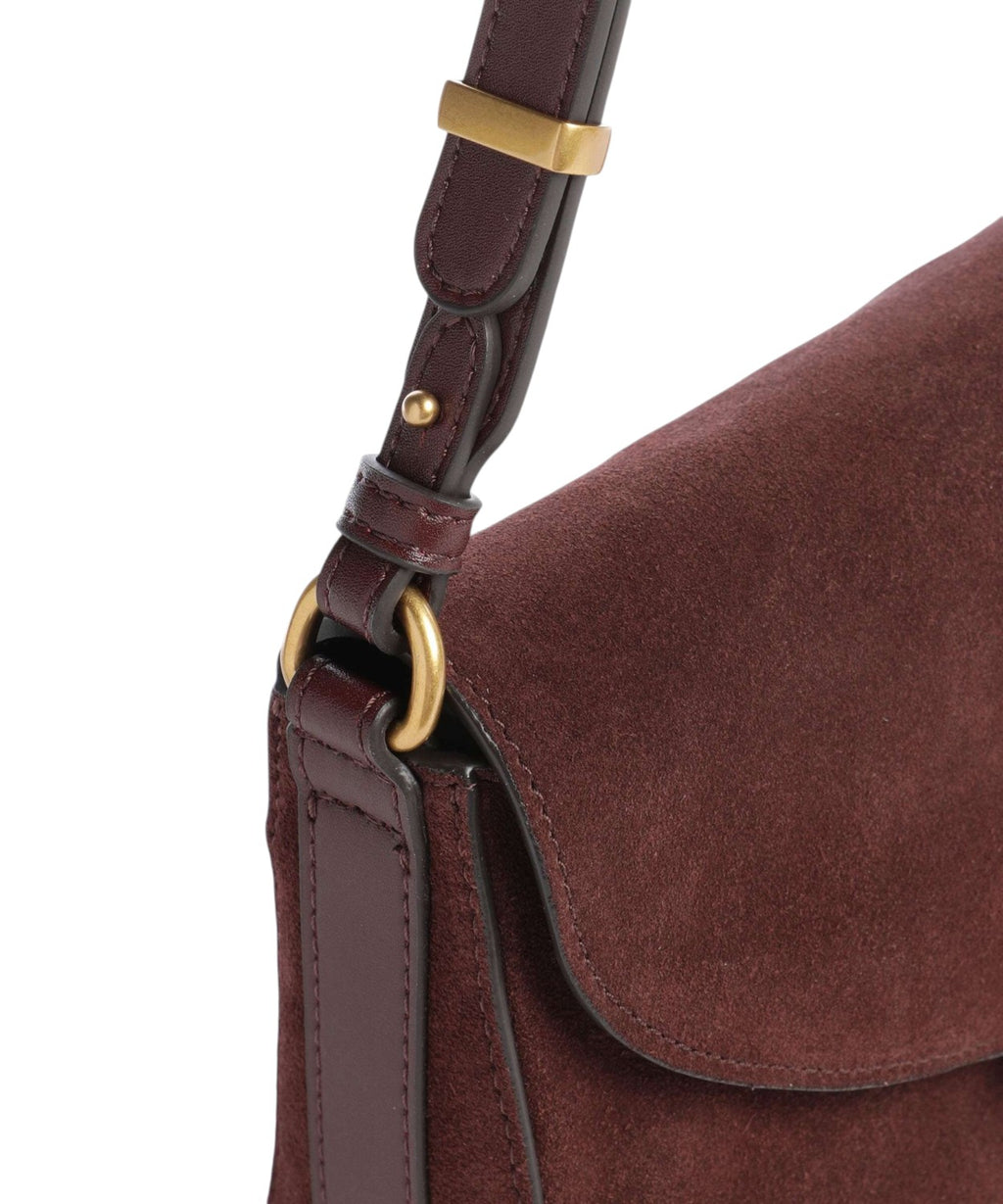 Moteriška Pinko Mini Love Bag Satchel rankinė iš zomšos
