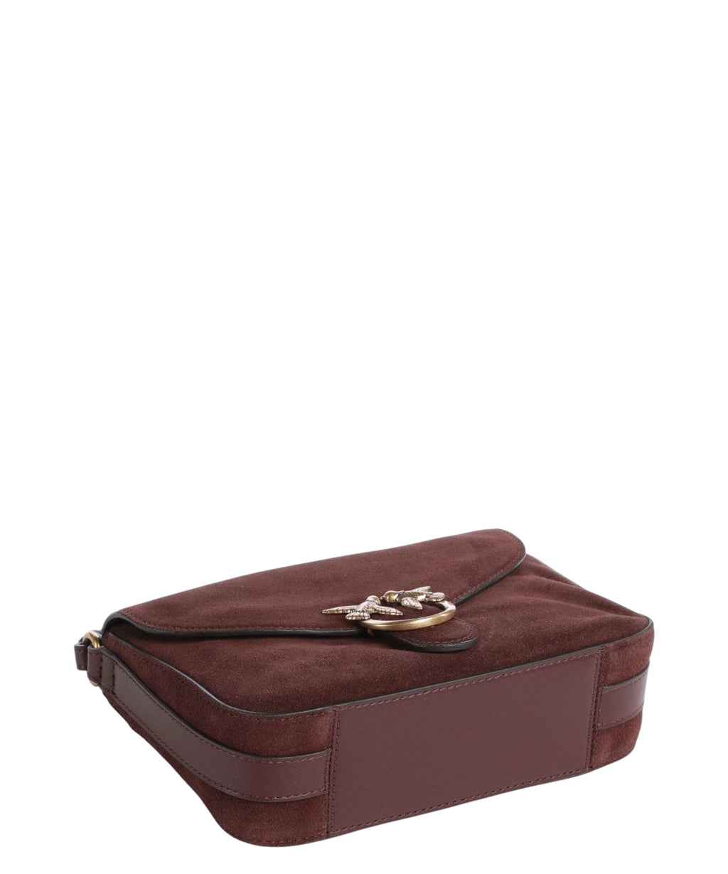 Moteriška Pinko Mini Love Bag Satchel rankinė iš zomšos