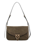 Borsa Donna Pinko Love Bag Satchel Media in Suede