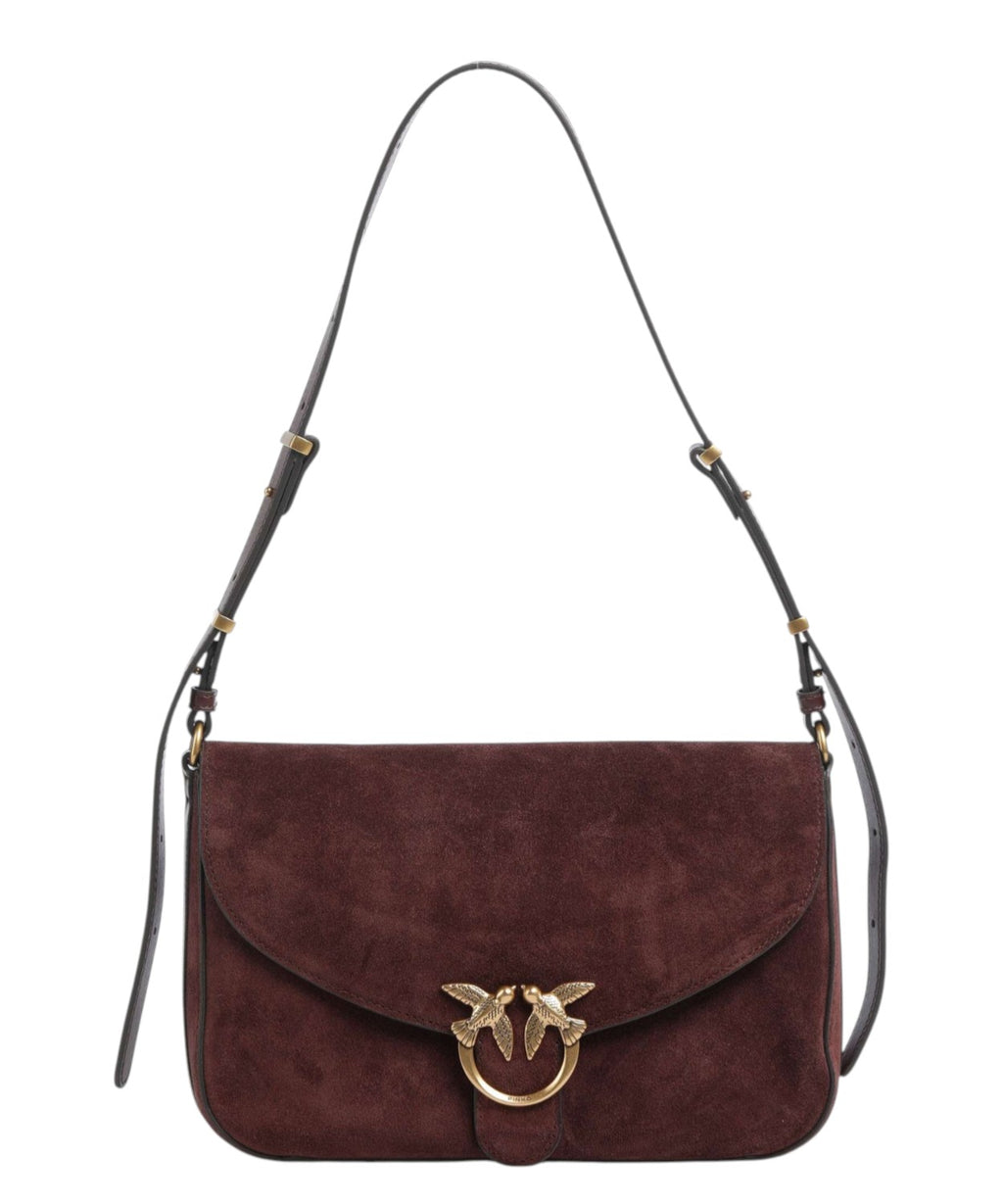 Women's Pinko Love Bag Satchel Medium in Suede