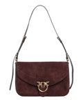 Women's Pinko Love Bag Satchel Medium in Suede