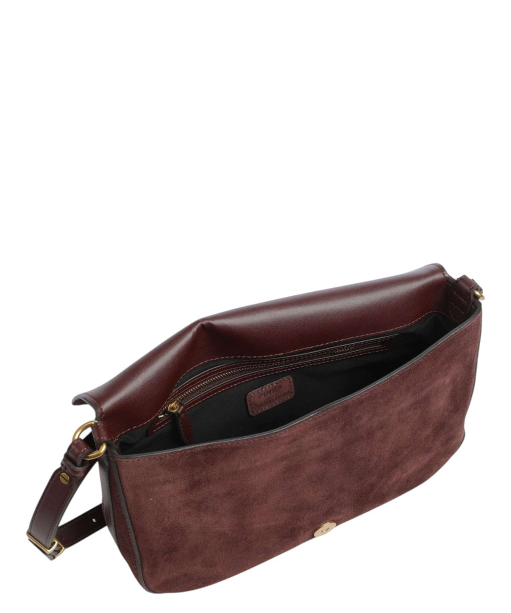 Women's Pinko Love Bag Satchel Medium in Suede
