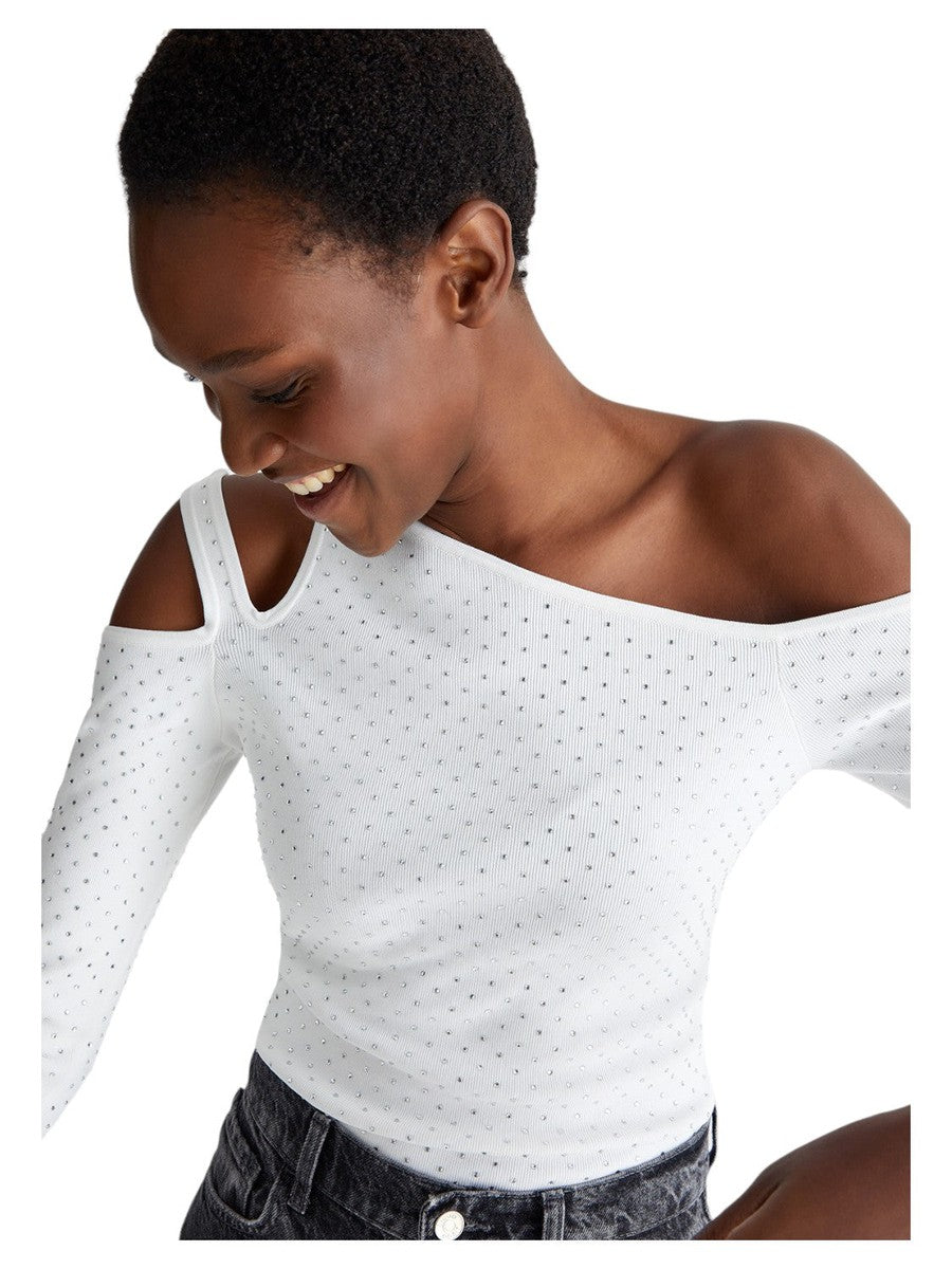 Maglia con strass e cut out-Liu-Jo-Maglieria-Vittorio Citro Boutique