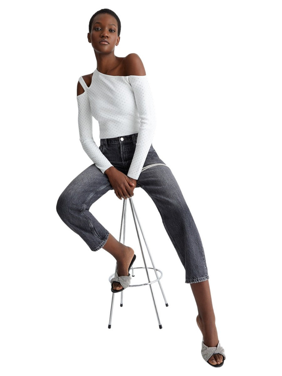 Maglia con strass e cut out-Liu-Jo-Maglieria-Vittorio Citro Boutique