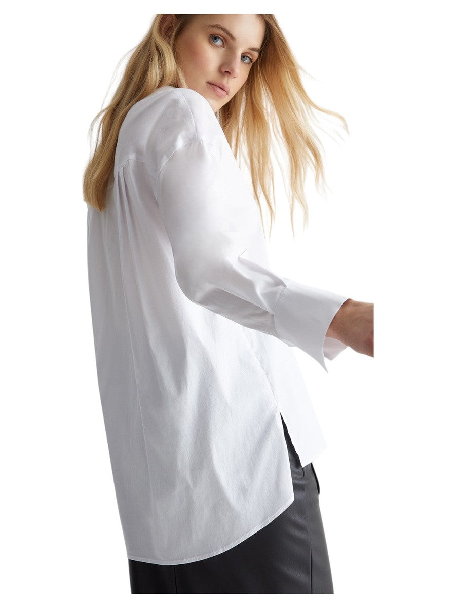 Camicia Bianca Over Fit Liu Jo in Popeline di Cotone Stretch-Liu-Jo-Camicie-Vittorio Citro Boutique