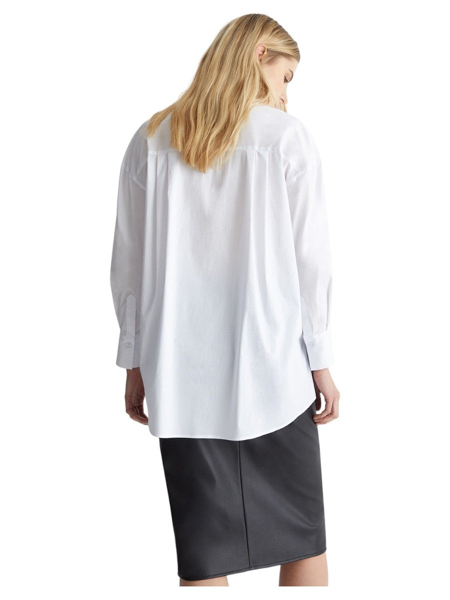 Camicia Bianca Over Fit Liu Jo in Popeline di Cotone Stretch-Liu-Jo-Camicie-Vittorio Citro Boutique