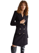 Vestito nero corto robe-manteau-Liu-Jo-Abiti-Vittorio Citro Boutique
