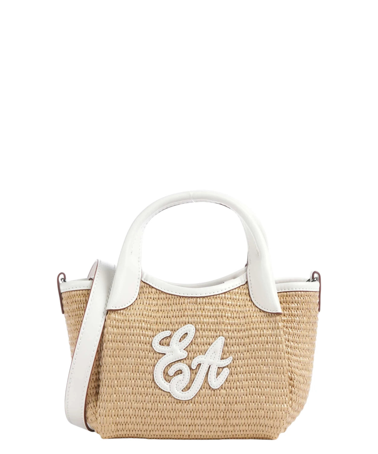 Borsa Mini Emporio Armani in paglia intrecciata