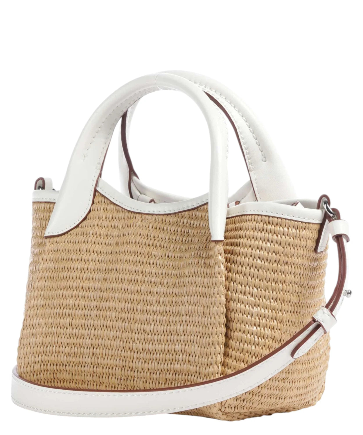 Borsa Mini Emporio Armani in paglia intrecciata