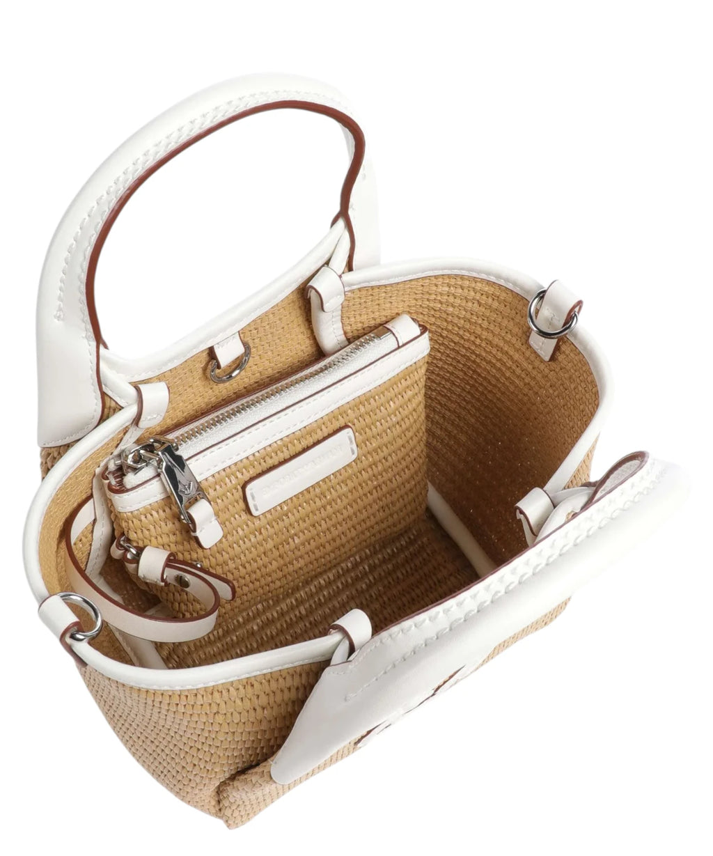 Mini tas Emporio Armani van gevlochten stro