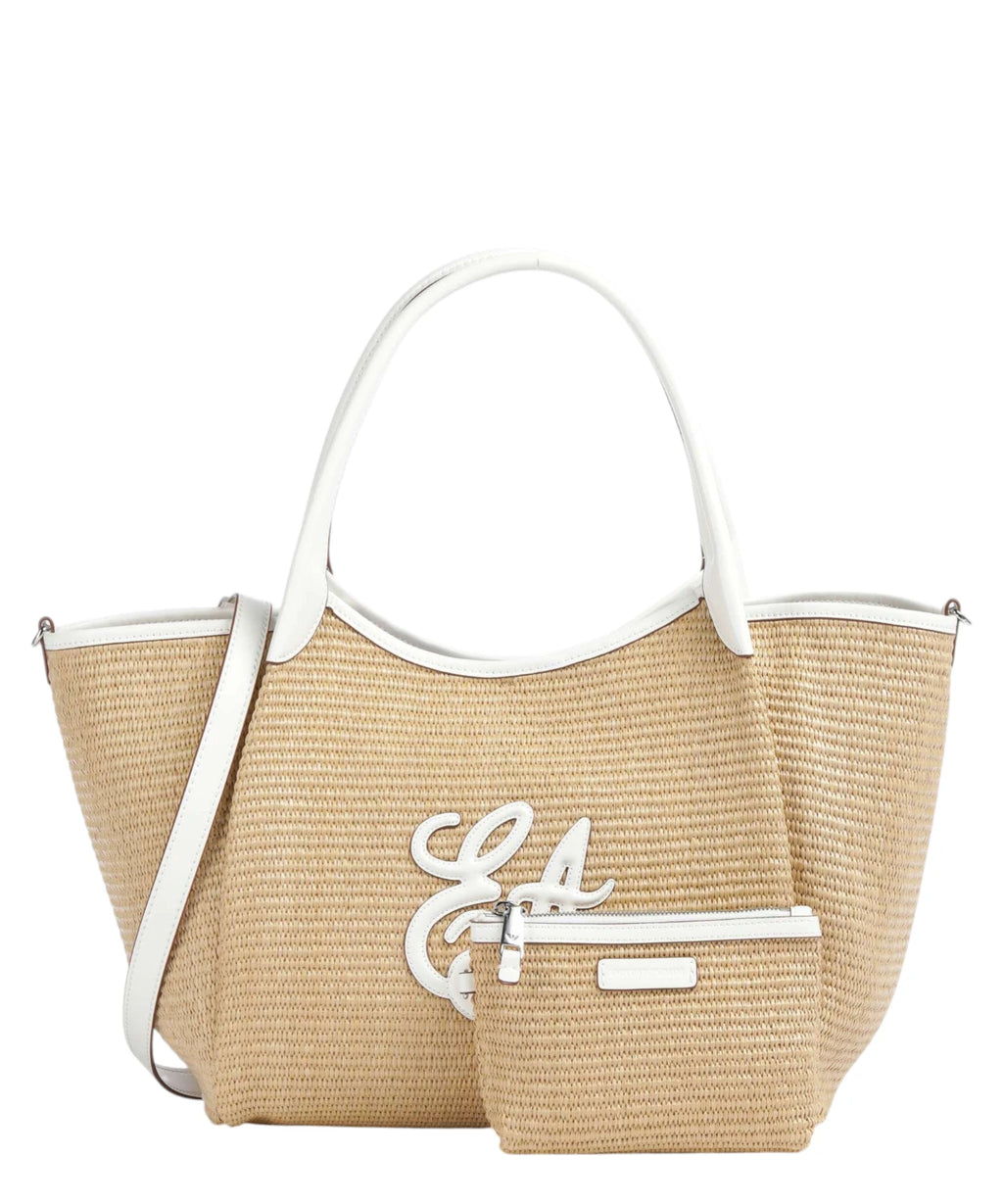 Emporio Armani handtassen van stro