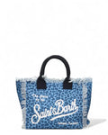 Borsa Colette in Denim Leopardato con Frange-Mc2 Saint Barth-Borse a mano-Vittorio Citro Boutique