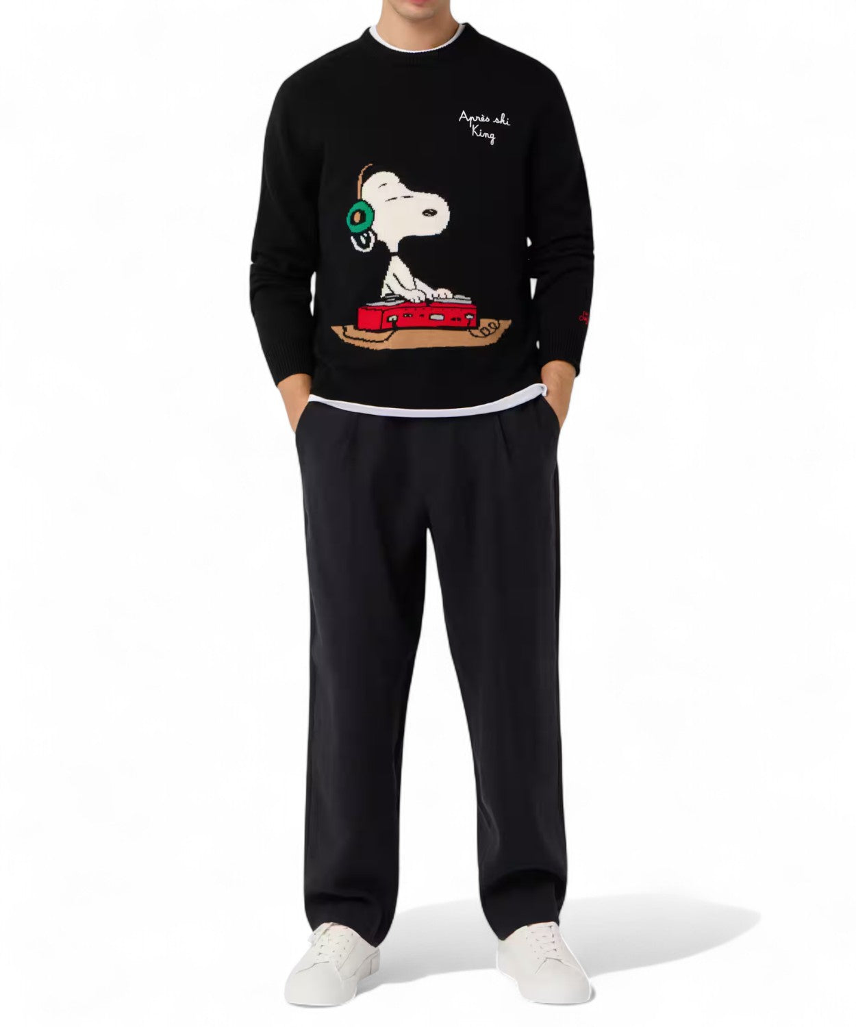 Maglione Heron in misto cashmere con ricamo Snoopy-Mc2 Saint Barth-Maglieria-Vittorio Citro Boutique
