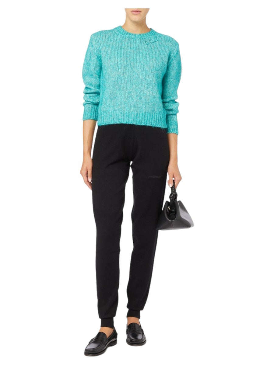 Maglia girocollo morbida crop con ricamo St. Barth-Mc2 Saint Barth-Maglieria-Vittorio Citro Boutique