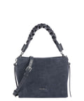 Bolso Boheme de ante bimaterial pequeño