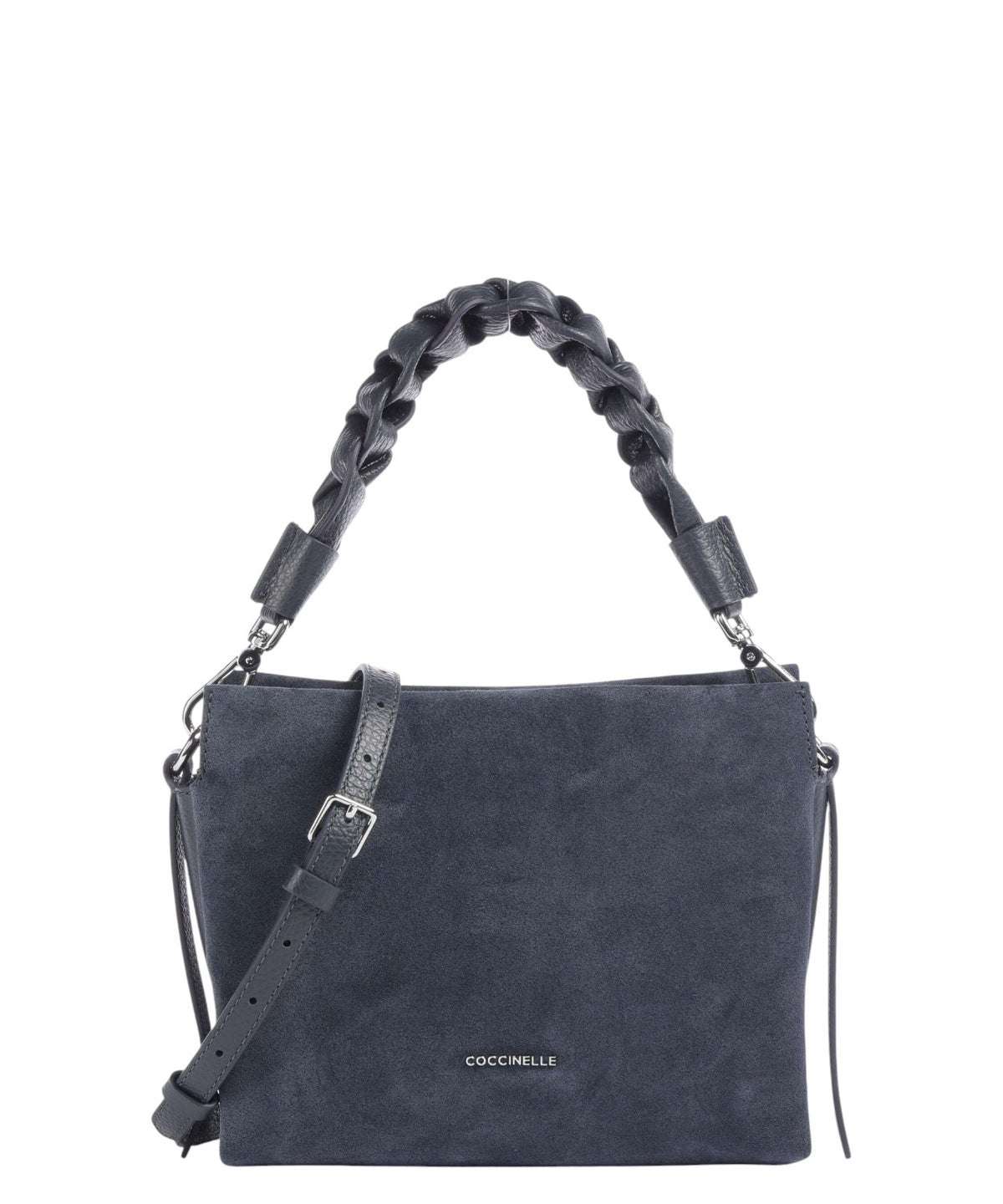 Bolso Boheme de ante bimaterial pequeño
