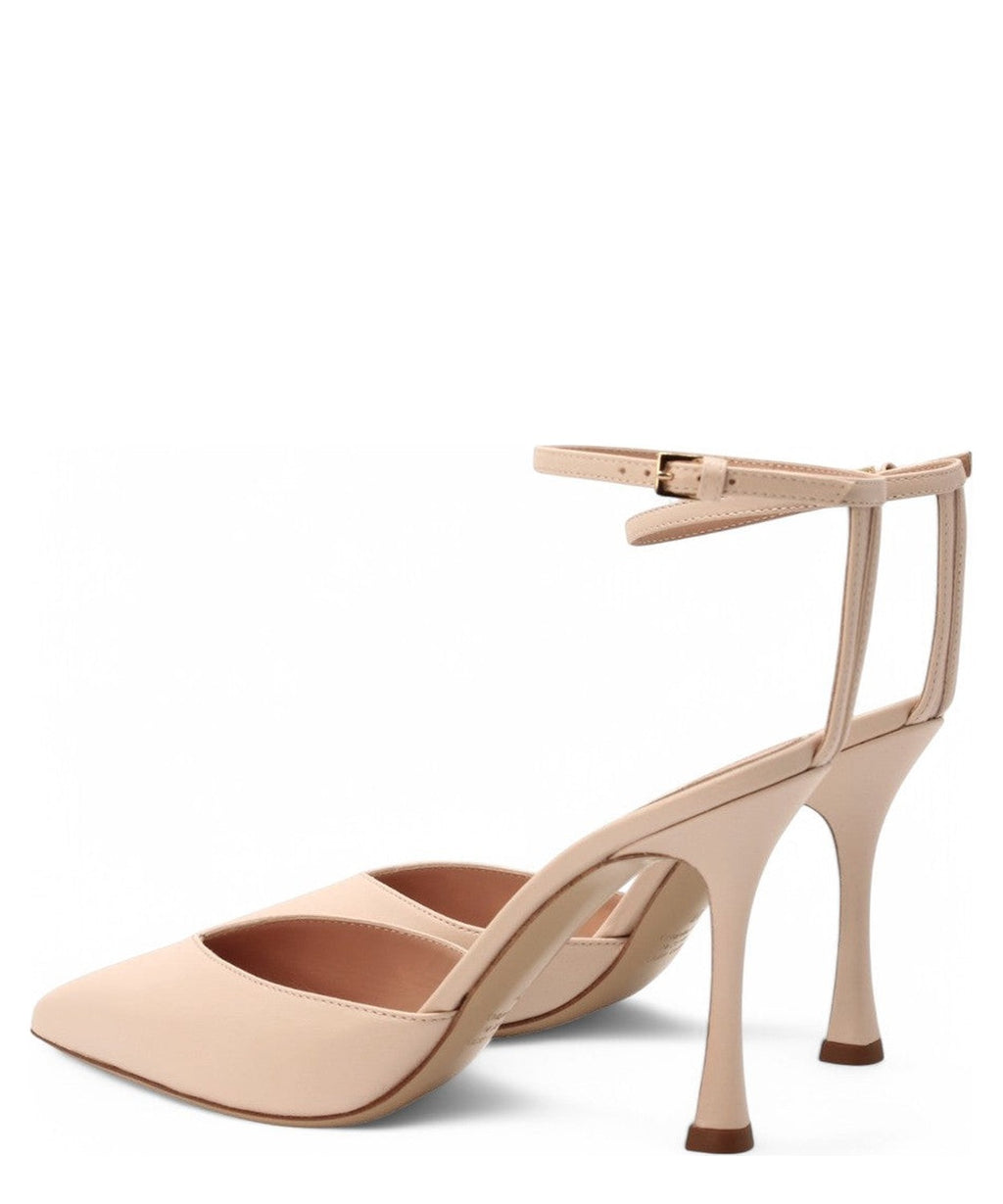 Décolleté in Nappa Crema con Cinturino alla Caviglia-Scarpe con tacco-NINALILOU-Vittorio Citro Boutique